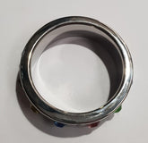 Jewelled Brick Steel Cock Ring